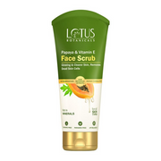 Lotus Botanicals Papaya & Vitamin E Face Scrub on a white background