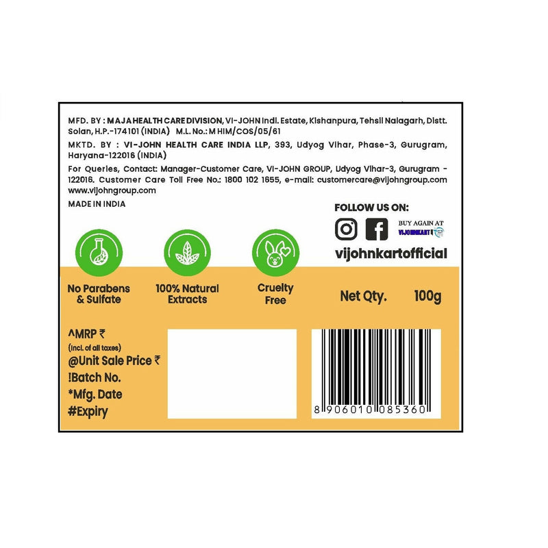 VI-JOHN Prakritik Yogurt & Honey Face Pack Restoresgmlow, Made With 100% Natural Bio Actives