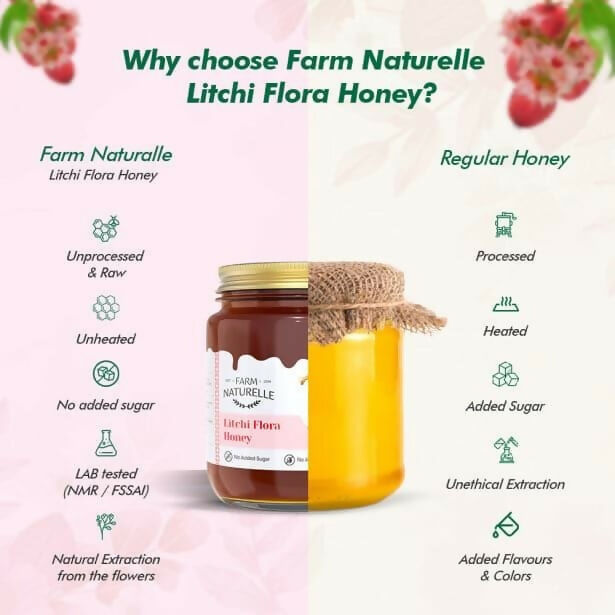 Farm Naturelle 100% Pure Litchi Flora Honey – Natural Sweetness