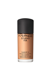 MAC Studio Fix Fluid SPF 15 foundation bottle on a white background