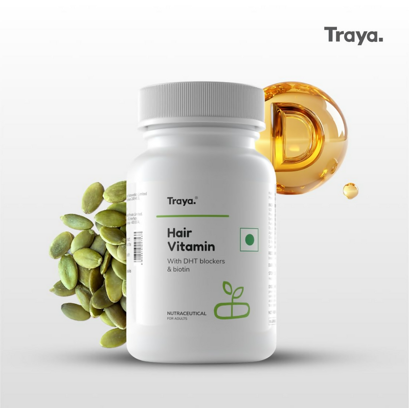 Traya Hair Vitamins with Biotin and Bhringraj Capsules