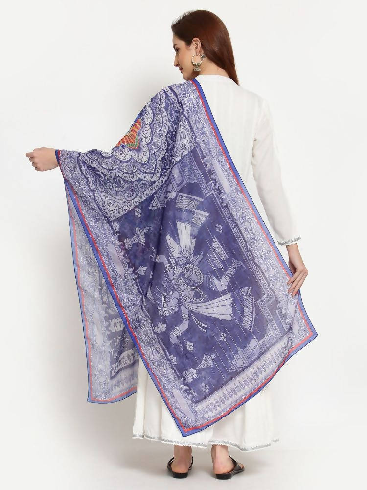 Myshka Women's White Solid Rayon Full Sleeve V Neck Casual Kurta Dupatta Set