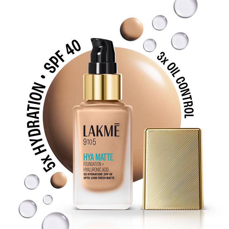 Lakme 9to5 Hya Matte Foundation + Hyaluronic Acid - Neutral Nude