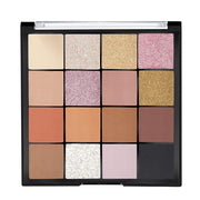 Makeup palette with various shades of eyeshadows