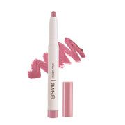 Lip liner with pink color swatch on a white background