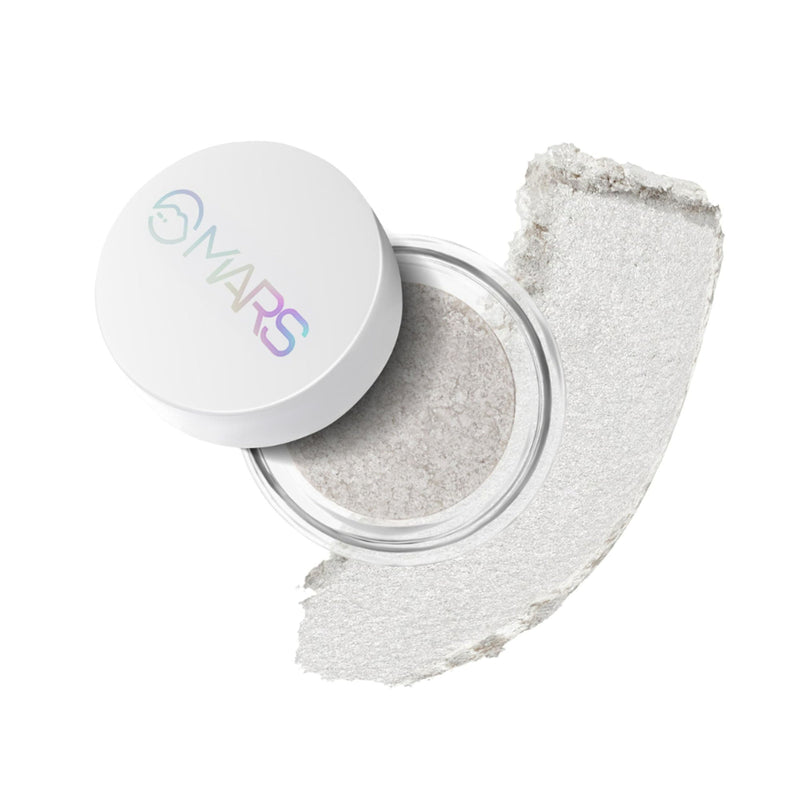 MARS makeup product with open container showing powder on a white background