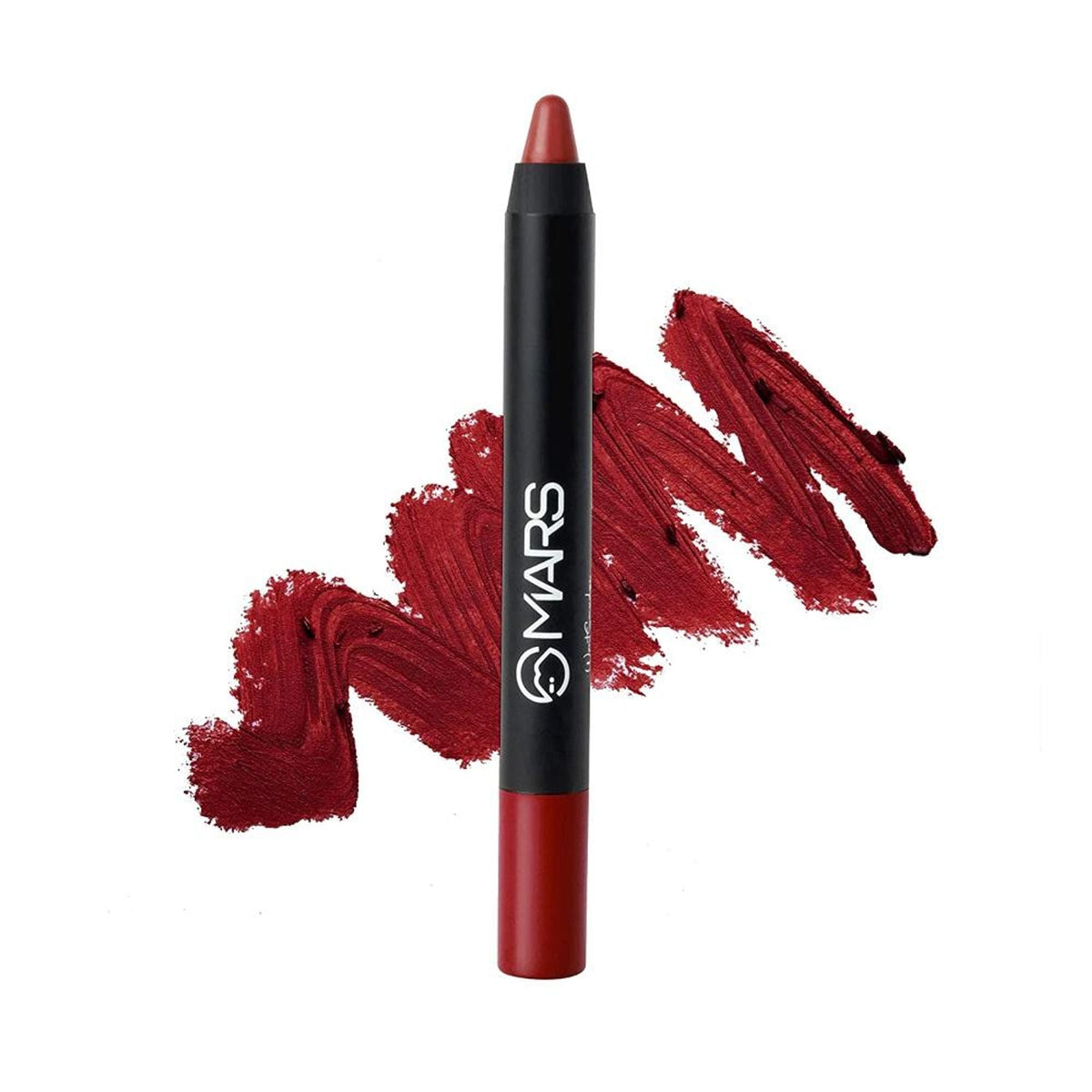 Red lipstick pencil with 'MARS' branding on a white background