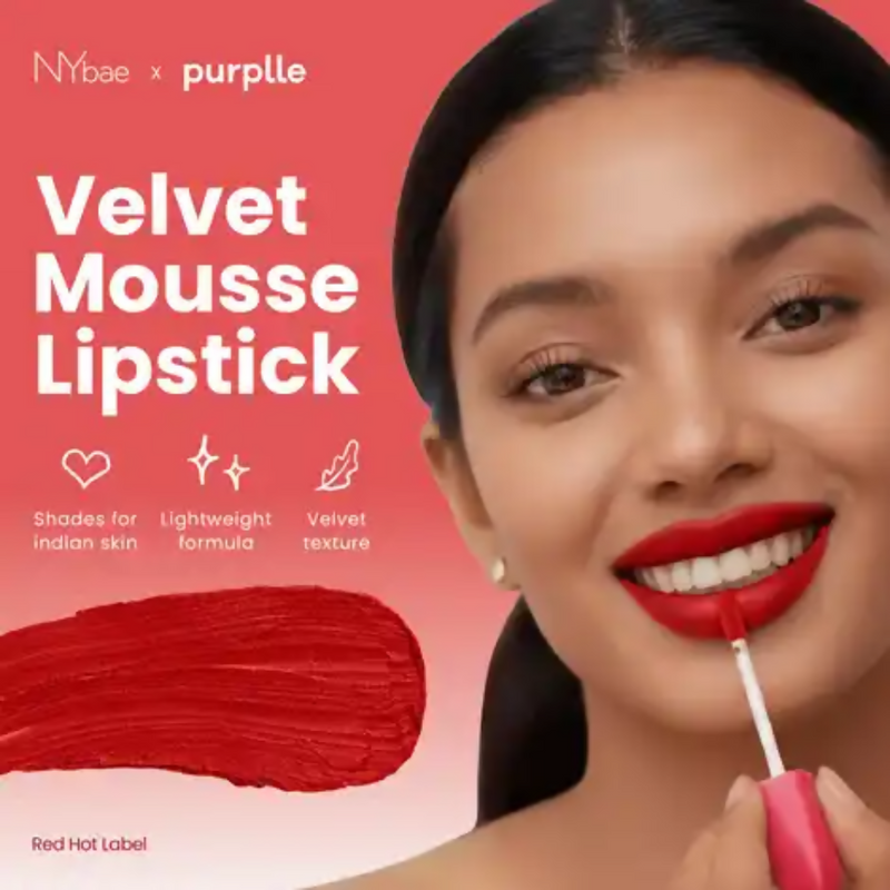 NY Bae Velvet Mousse Liquid Lipstick - Red Hot Rebel 01