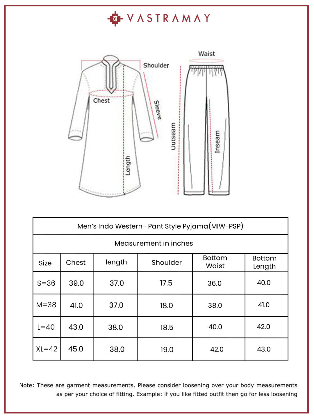 Men's Wine  Silk Blend Indo Western And Pant Set
