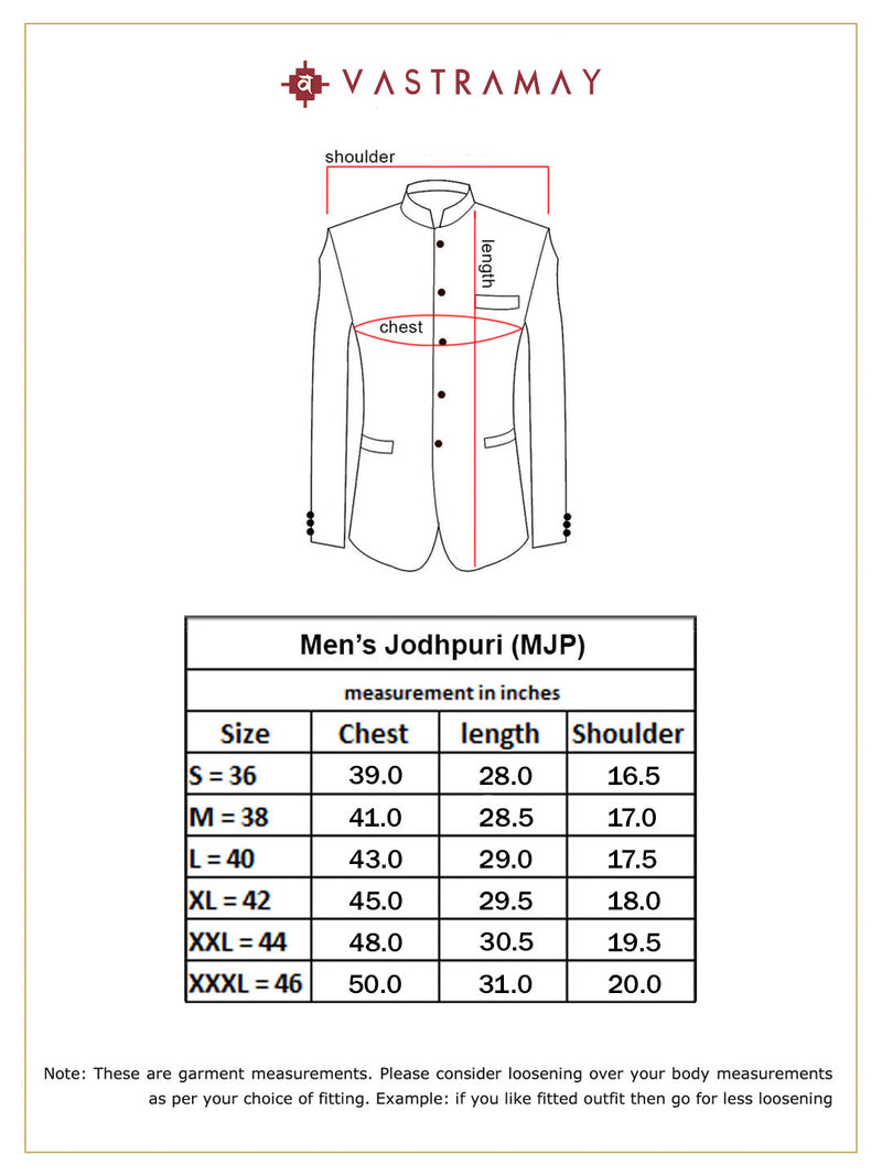 Men's Beige Ethnic Jodhpuri