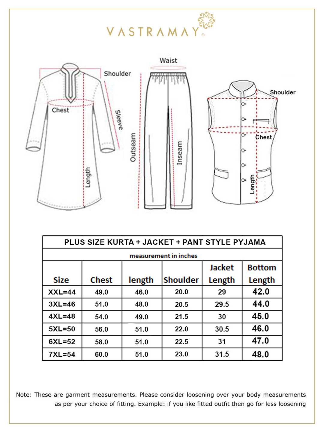 Plus Size Men's Gold Zari Weaved Kurta Pant Set