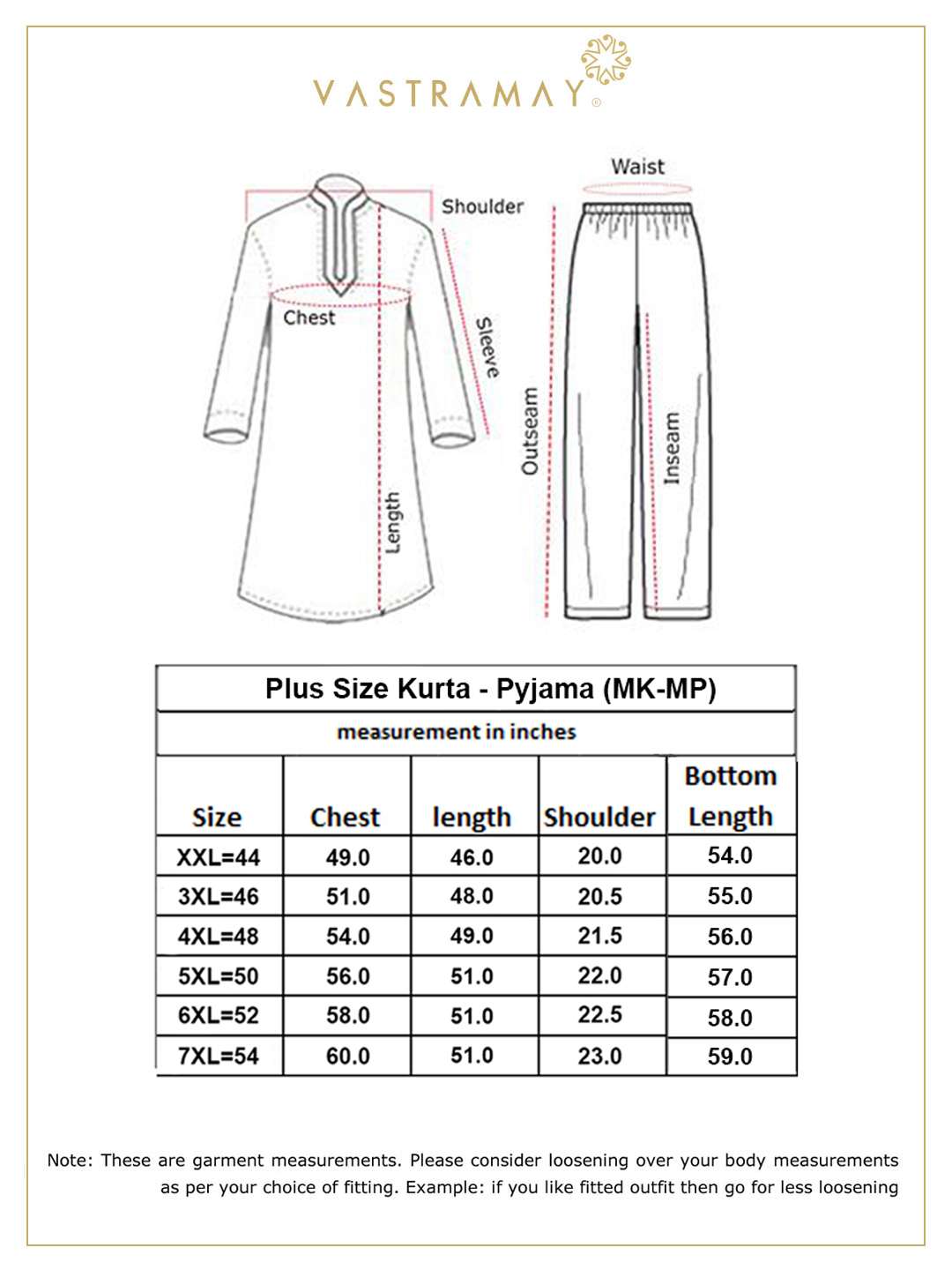 Men's Plus Size Blue Cotton Kurta And Pyjama Set