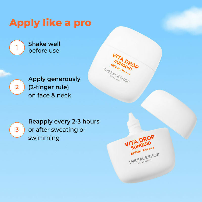 The Face Shop Korean Sunquid- SPF50+ PA++++ Fluid Sunscreen