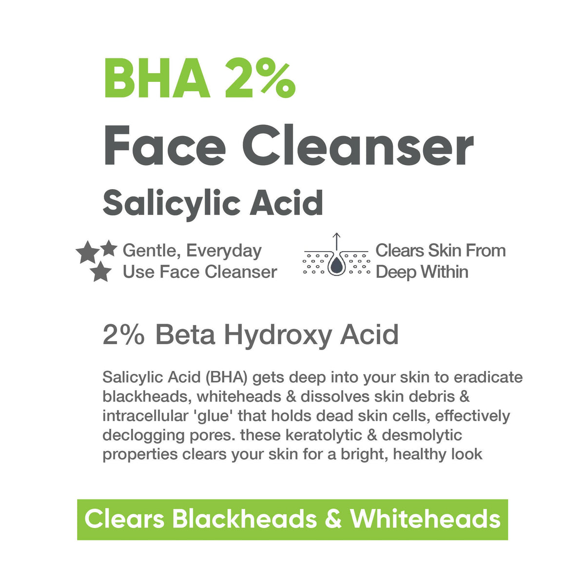 Cos-IQ Salicylic Acid 2% Face Cleanser with BHA