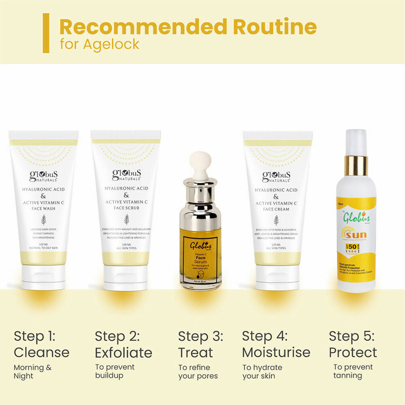 Globus Naturals Hyaluronic Acid & Vitamin C Anti Ageing Face Cream