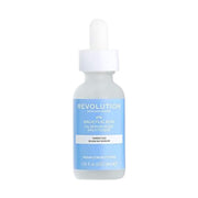 Skincare serum bottle with Revolution branding on a white background