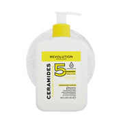 Ceramides 5 foaming cleanser bottle with Revolution Skincare London branding on a white background