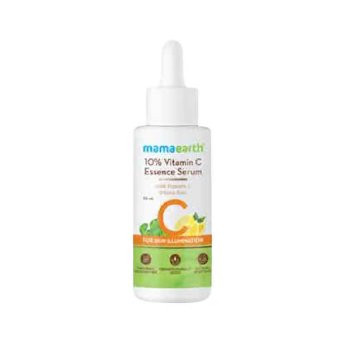 Mamaearth Vitamin C Essence Serum bottle on a white background