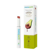 Mamaearth lipstick with avocado illustration on packaging against a white background