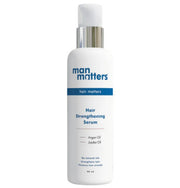Man Matters Hair Strengthening Serum bottle on a white background