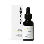 Minim alist Vitamin C + E + Ferulic face serum bottle and packaging on a white background