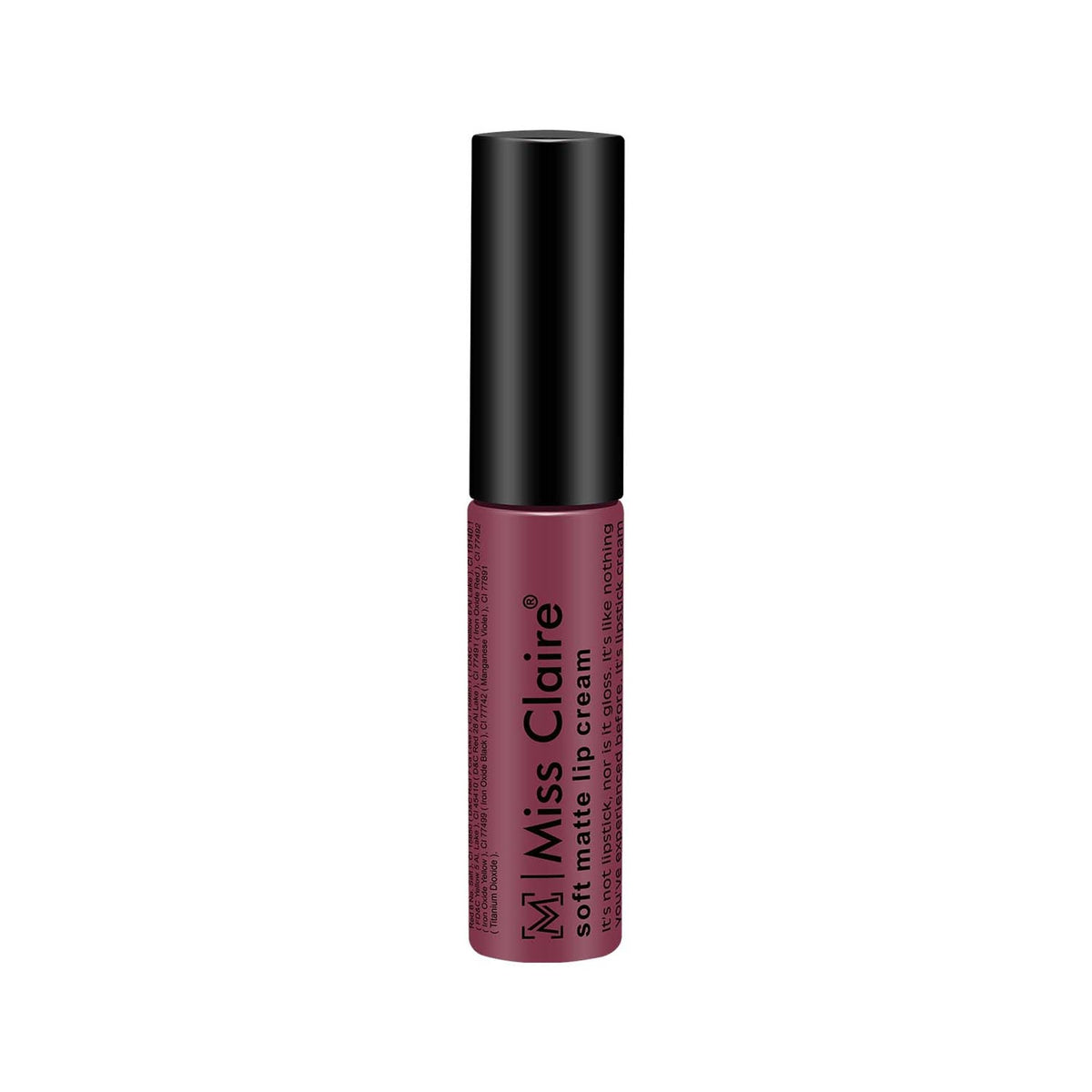Lipstick with black cap and red body on a white background