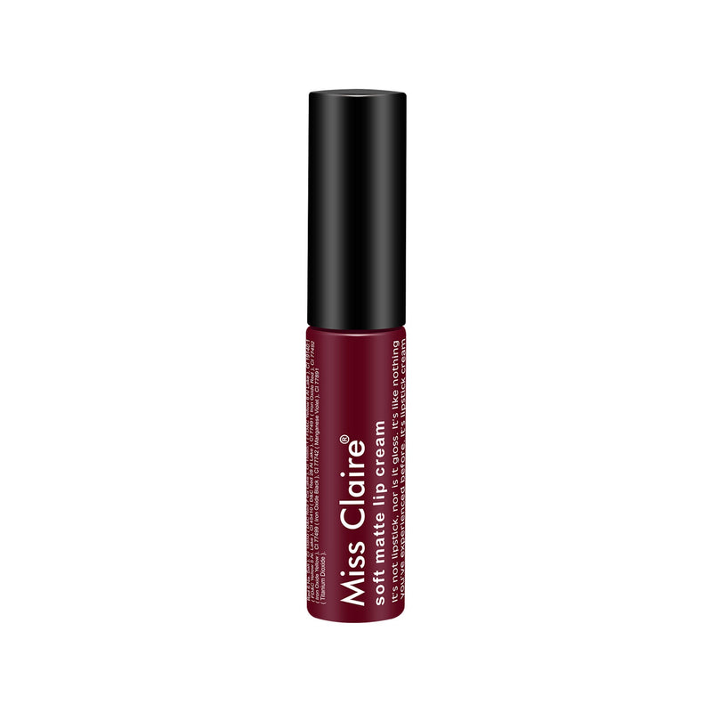 Miss Claire soft matte lip cream bottle on a white background