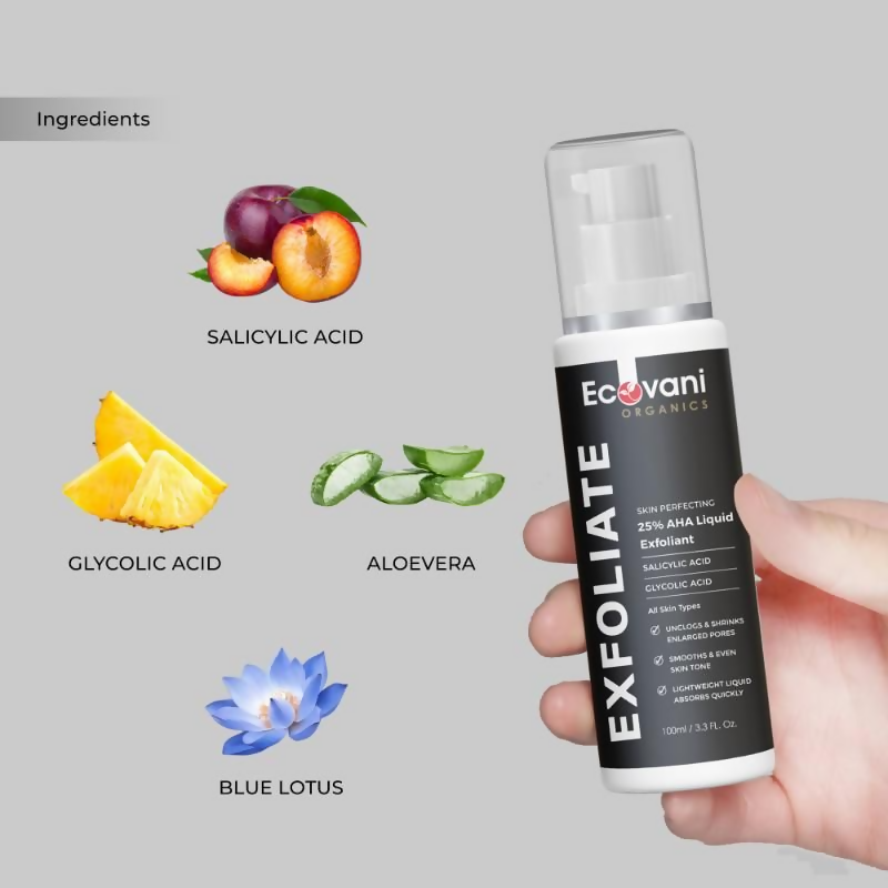 Ecovani Organics 25% AHA Liquid Salicylic Acid Exfoliant