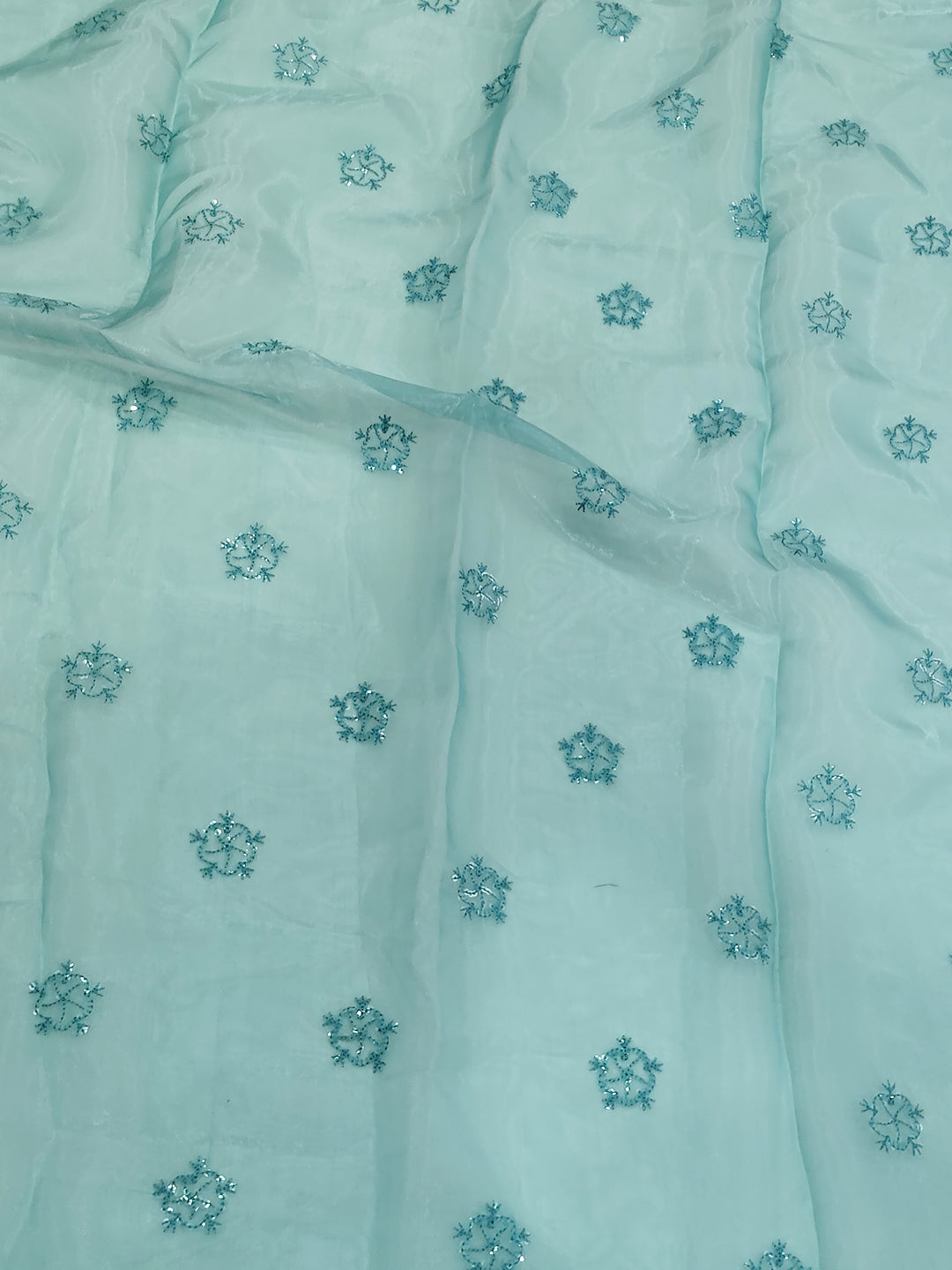 Sky Blue Art Silk Sequence Work Saree