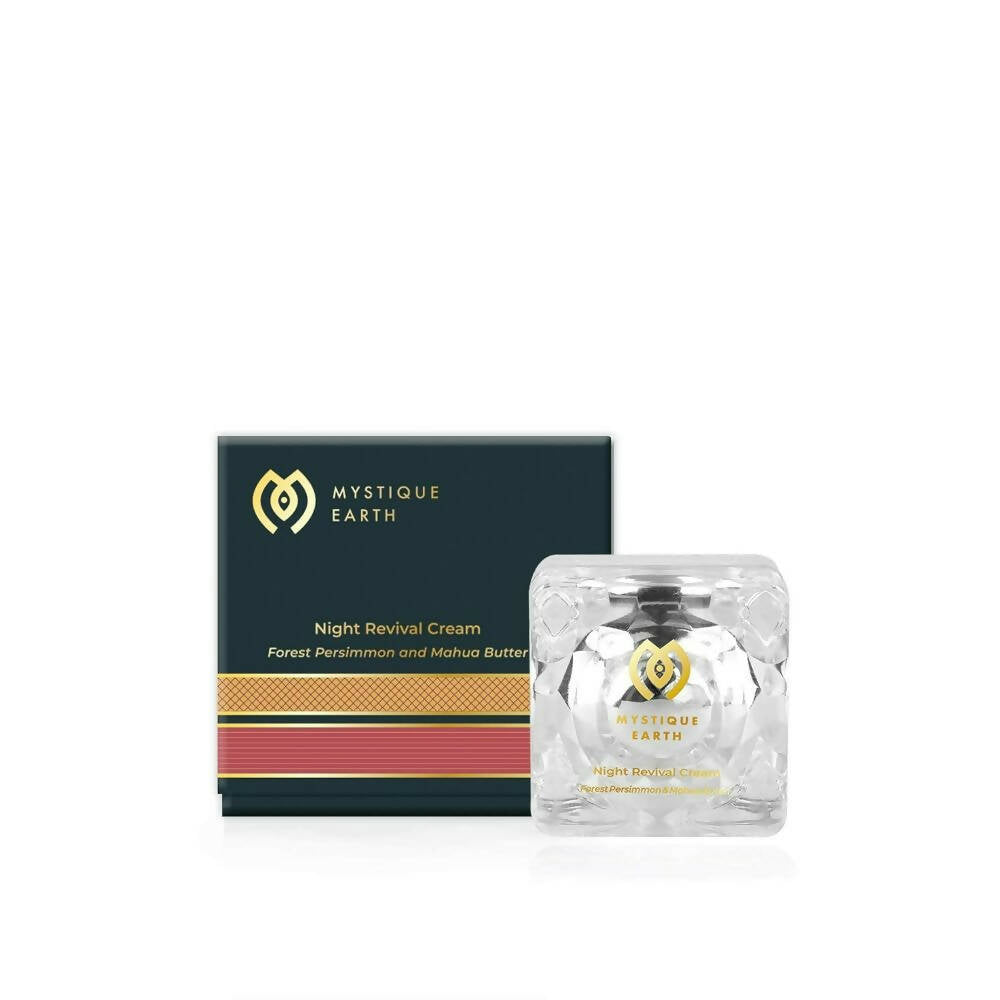 Mystique Earth Night Revival Cream packaging on a white background