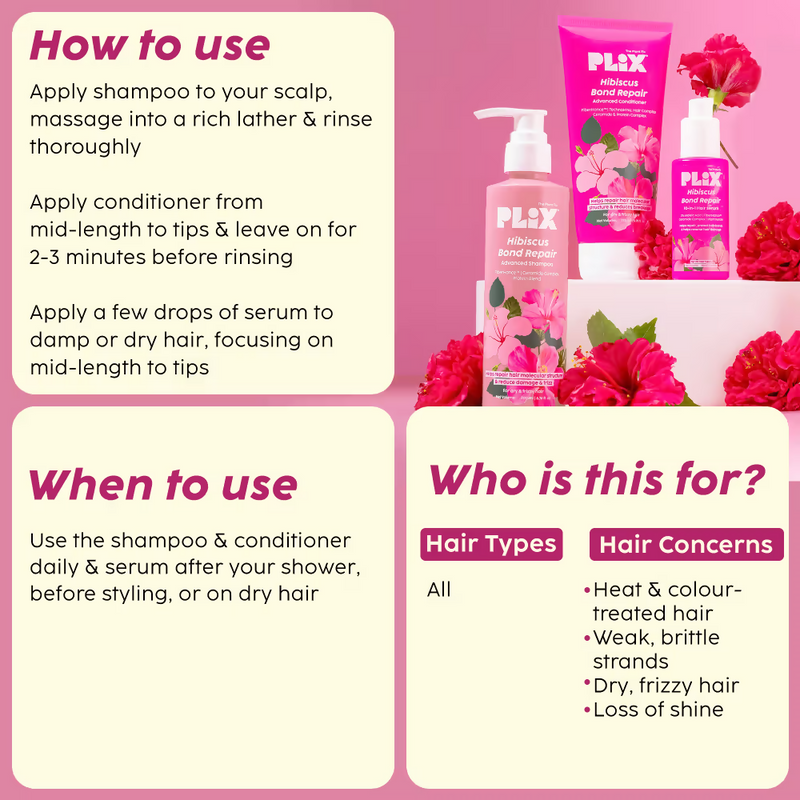 PLIX The Plant Fix Hibiscus Frizz Control Hair Combo