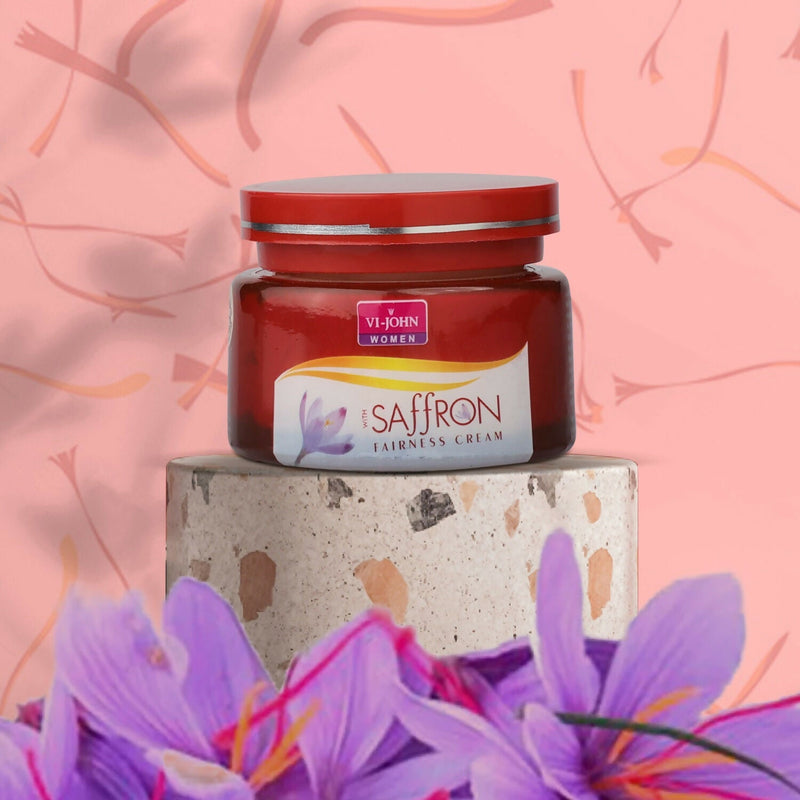 VI-JOHN Saffron Advance Skin Fairness Cream with Vitamin E & Mulberry Extracts
