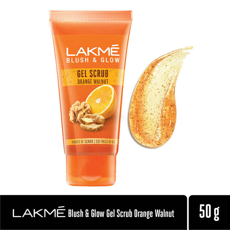 Lakmé Blush & Glow Gentle Deep Clean Gel Scrub with Orange & Walnut