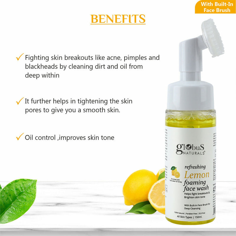 Globus Naturals Brush Lemon Face wash