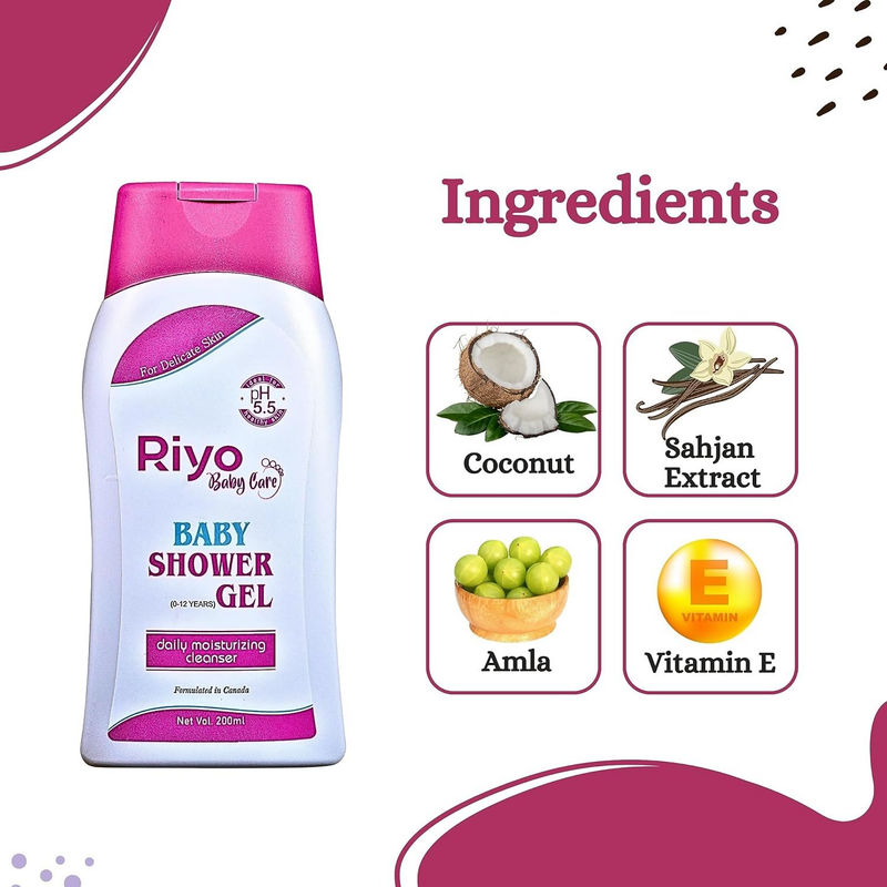 Riyo Herbs Baby Care Shower Gel Enriched With Natural Extracts - Gotu Kola