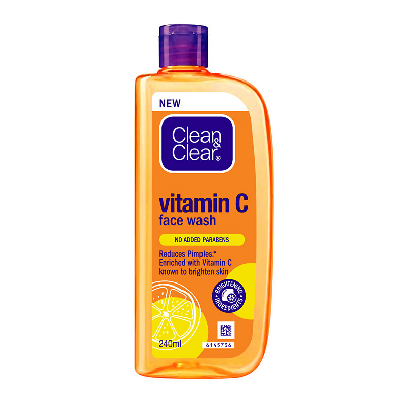 Clean & Clear Vitamin C Face Wash - Gentle Brightening & Hydrating Cleanser Reduces