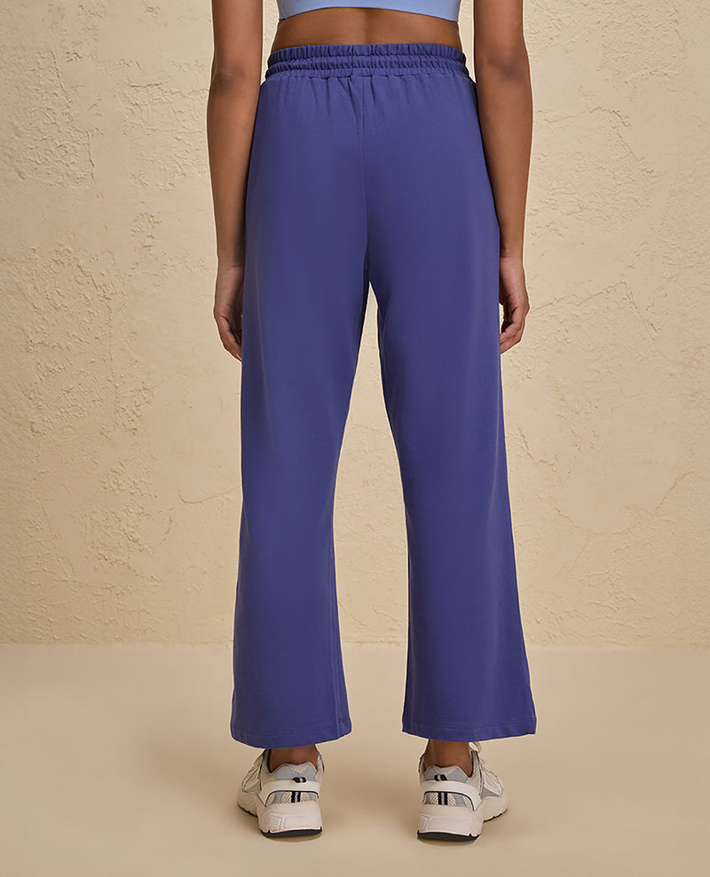 Nykd By Nykaa Summer Essential Comfort Cotton Terry Lounge Pants -NYLE606-Blue