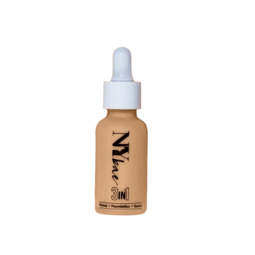 NYX 3-in-1 foundation bottle on a white background