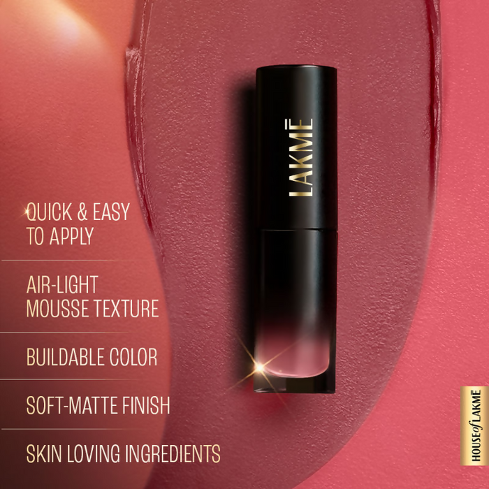 Lakme Xtraordin-Airy One-And-Done Lip, Eye & Cheek Tint - Dusty Rose