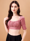 Nayra Magenta Pink OrganzaBlouse