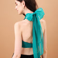 Nayra Teal Green Organza Blouse