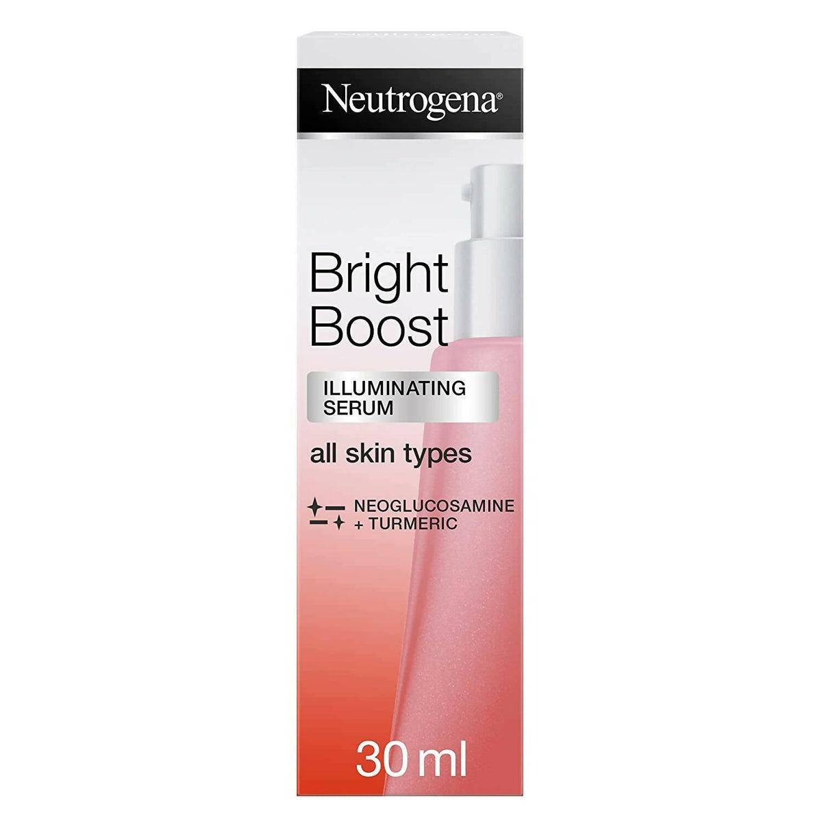 Neutrogena Bright Boost Illuminating Serum packaging on a white background