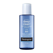 Neutrogena deep clean eye and lip makeup remover bottle on a white background