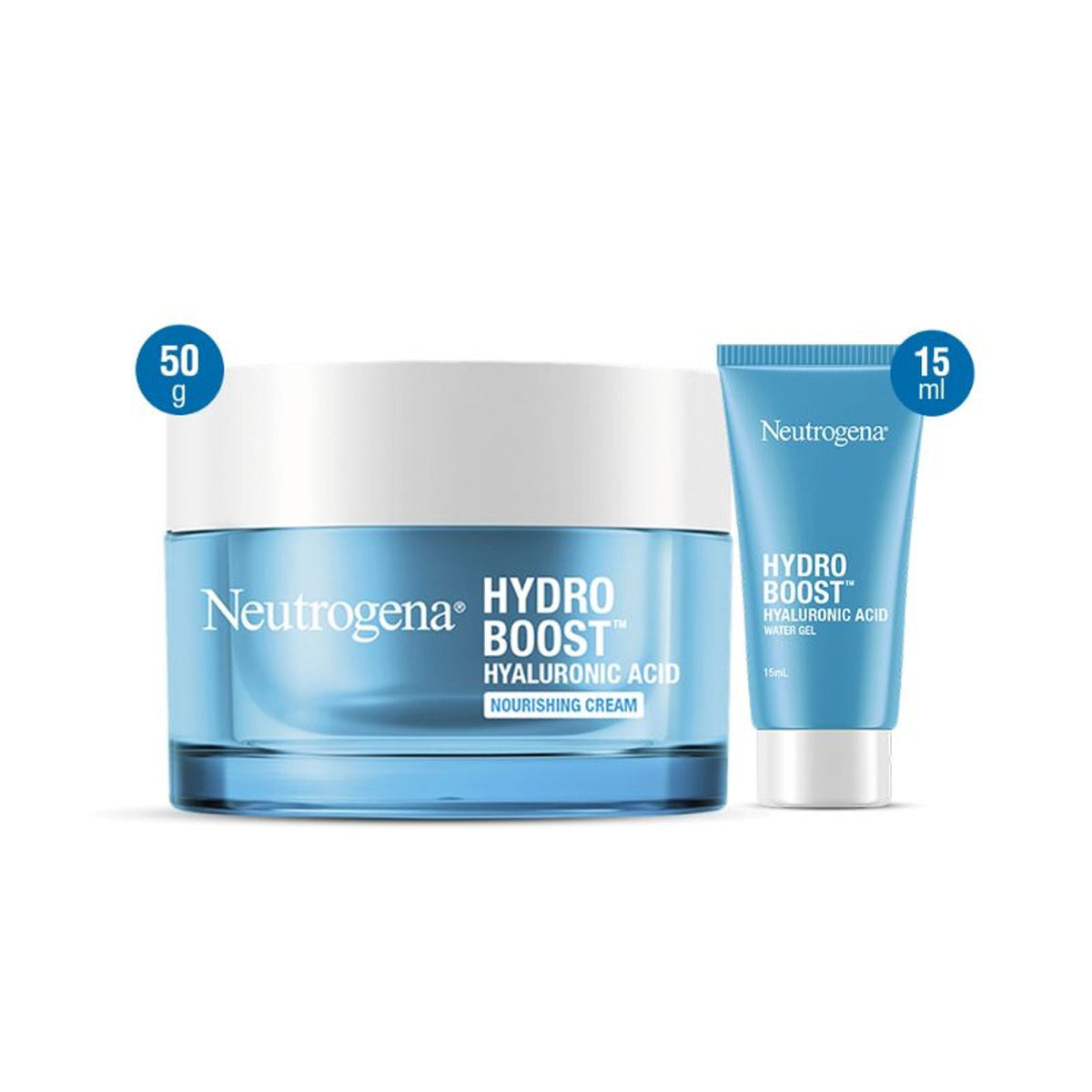 Neutrogena Hydro Boost skincare product set on a white background