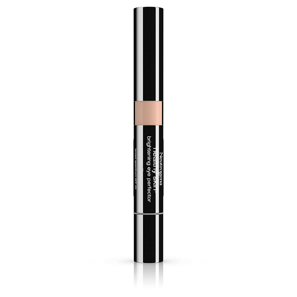 Cosmetic concealer stick with black and gold packaging on a white background