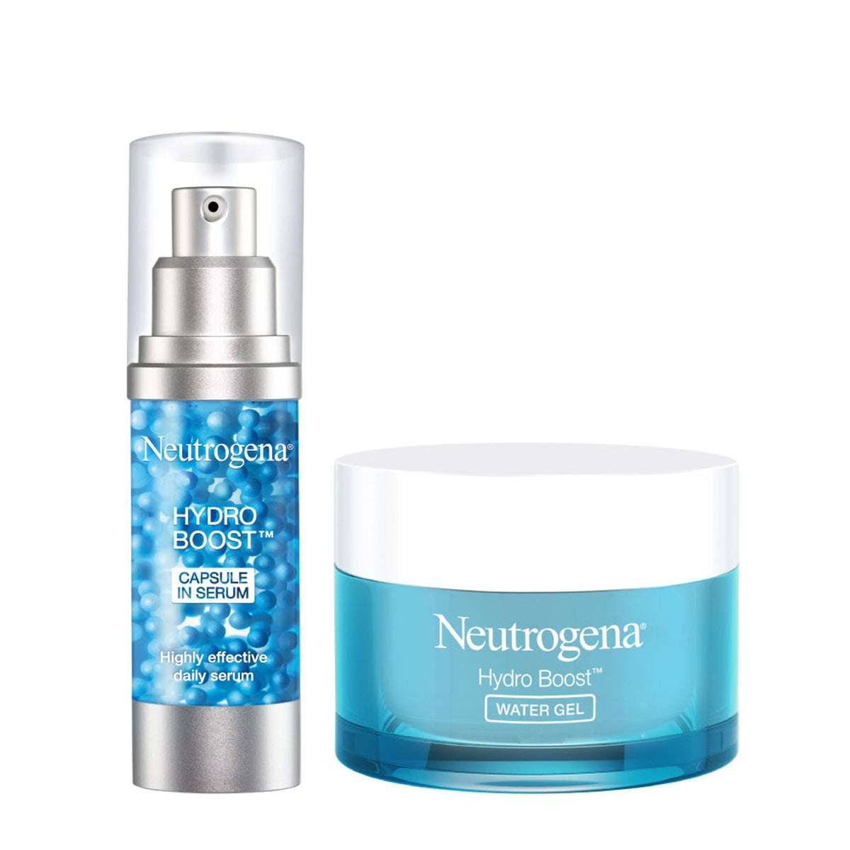 Neutrogena Hydro Boost skincare products on a white background