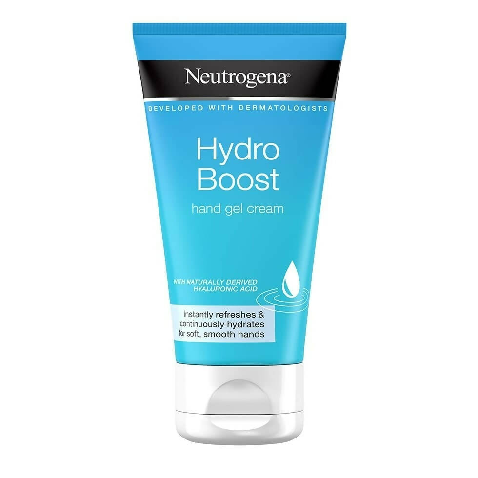 Neutrogena Hydro Boost hand gel cream tube on a white background