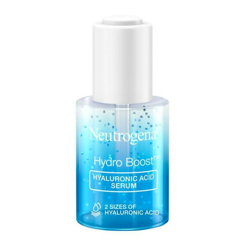 Neutrogena Hydro Boost Hyaluronic Acid Serum bottle on a white background