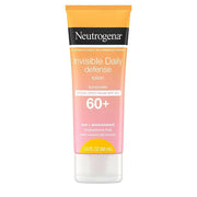 Neutrogena Invisible Daily Defense lotion SPF 60+ on a white background