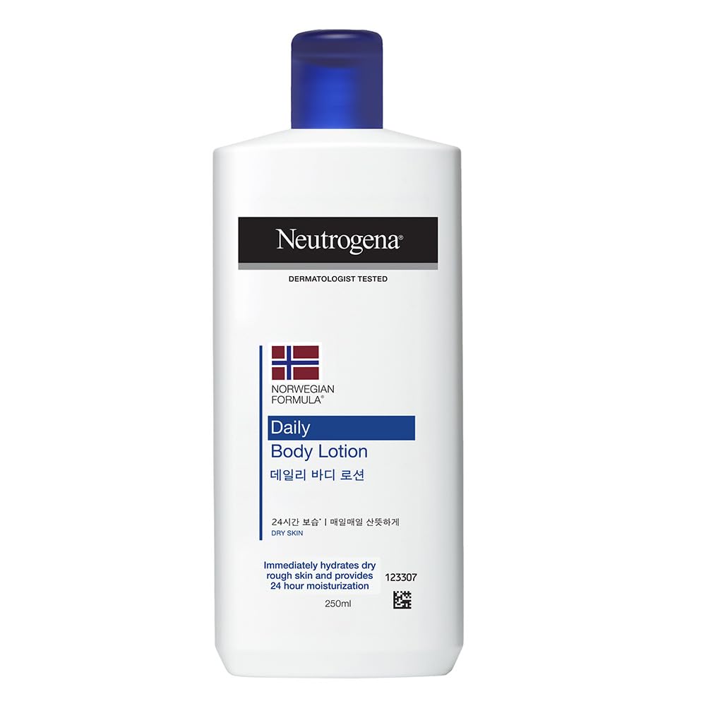 Neutrogena Daily Body Lotion bottle on a white background
